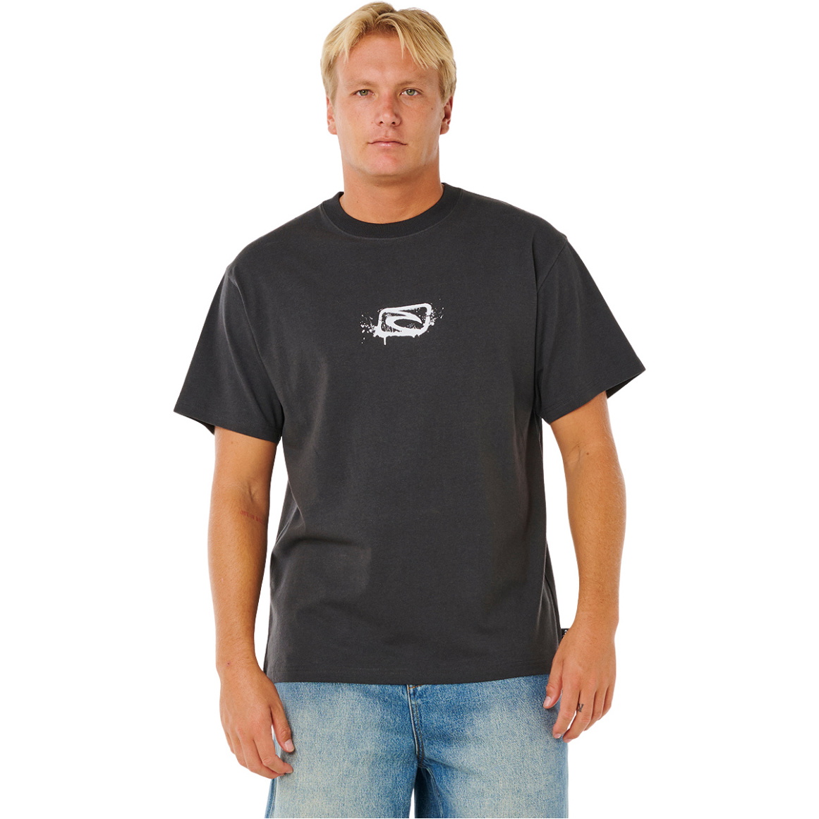 2026 Rip Curl Mens Medina Inner Vision Spray Tee 0XEMTE - Washed Black